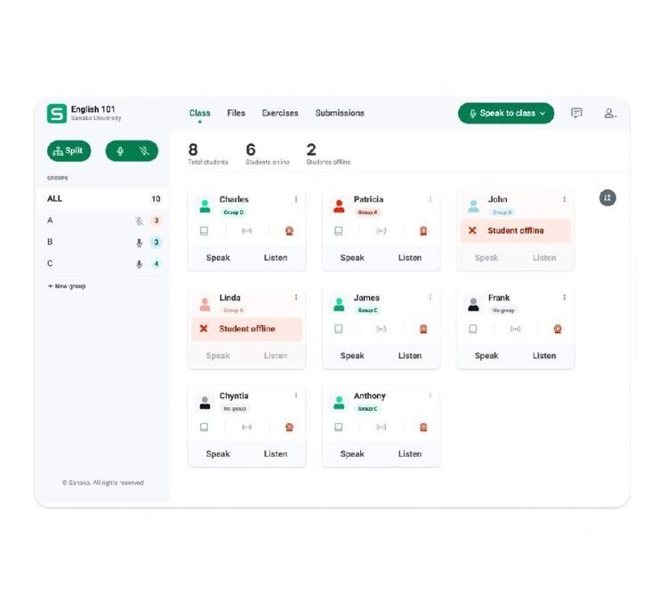 Sanako Connect Онлайн платформа для обучения (501-750 пользователей), 5 лет подписки