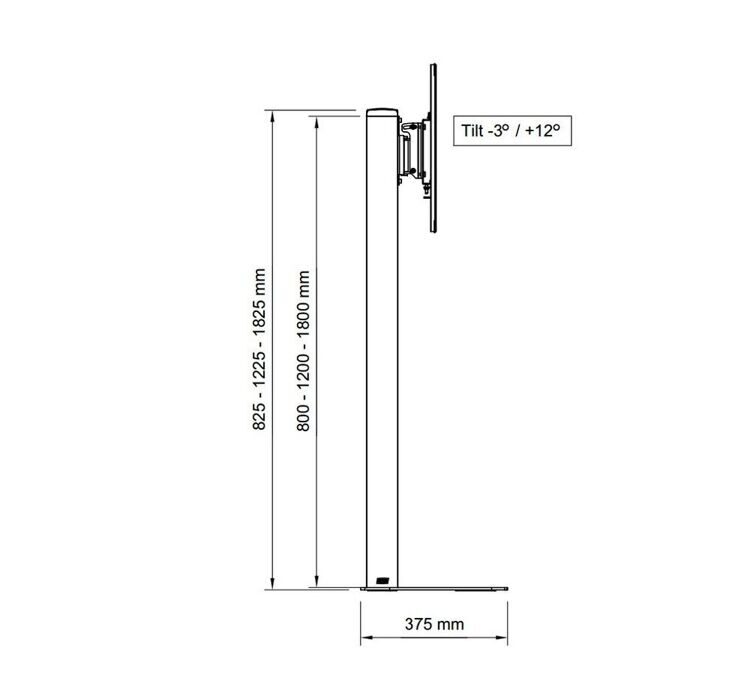 Напольная стойка SMS Flatscreen FM ST1800 A/B для размера 15-49"