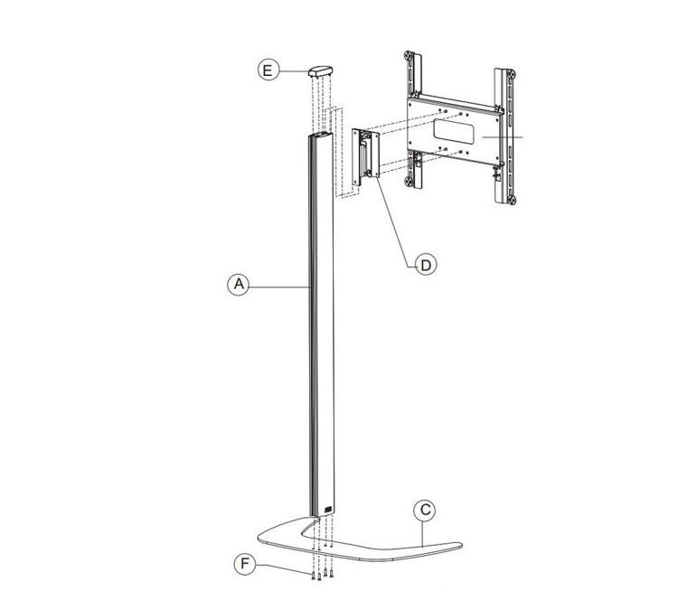 Напольная стойка SMS Flatscreen FM ST1800 A/B для размера 15-49"