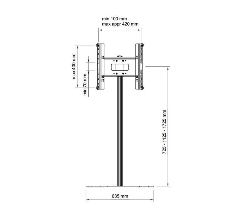 Напольная стойка SMS Flatscreen FM ST1800 A/B для размера 15-49"